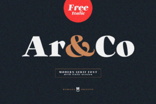 Ar and Co: A Bold Serif Font for Editorial Design