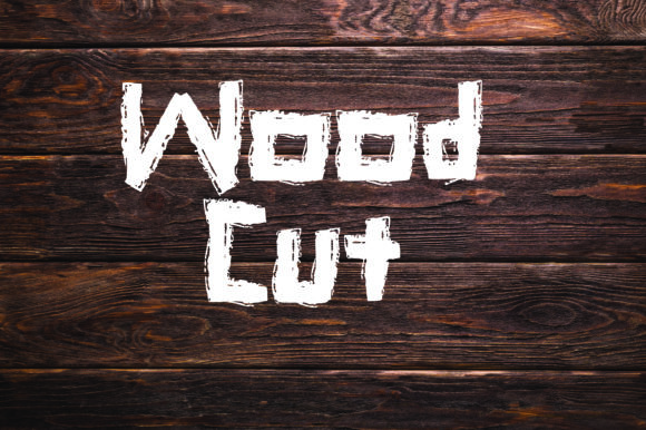 Wood Cut Font: Bold Texture for Campaigns